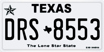 TX license plate DRS8553