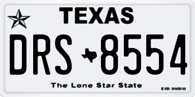 TX license plate DRS8554