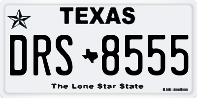 TX license plate DRS8555