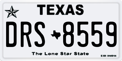 TX license plate DRS8559