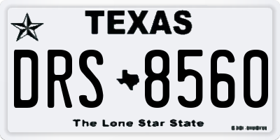 TX license plate DRS8560