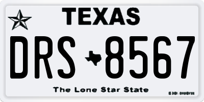 TX license plate DRS8567