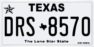 TX license plate DRS8570