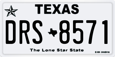 TX license plate DRS8571