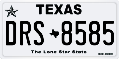 TX license plate DRS8585