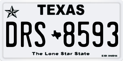 TX license plate DRS8593