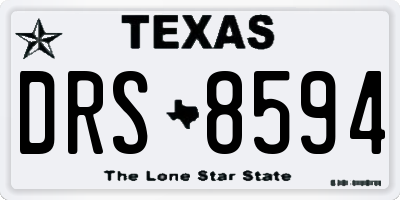 TX license plate DRS8594