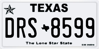 TX license plate DRS8599