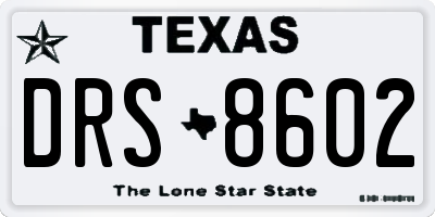 TX license plate DRS8602