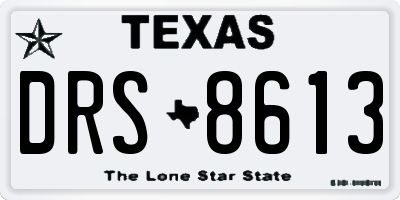 TX license plate DRS8613