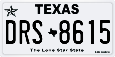 TX license plate DRS8615