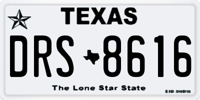 TX license plate DRS8616