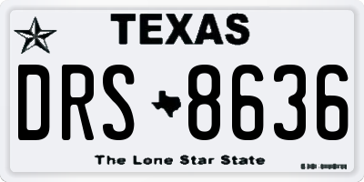 TX license plate DRS8636