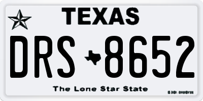 TX license plate DRS8652
