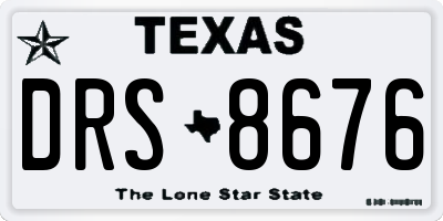 TX license plate DRS8676