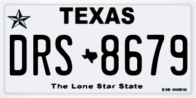 TX license plate DRS8679