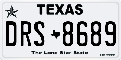 TX license plate DRS8689