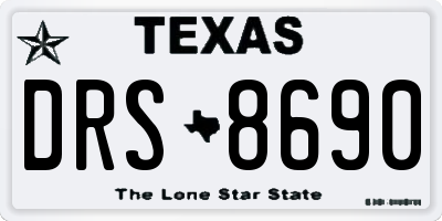 TX license plate DRS8690