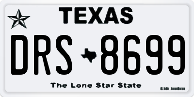 TX license plate DRS8699