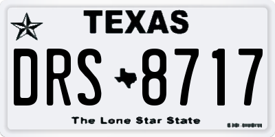 TX license plate DRS8717