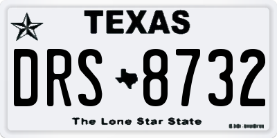 TX license plate DRS8732