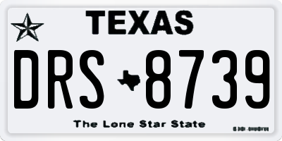 TX license plate DRS8739
