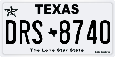 TX license plate DRS8740
