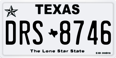 TX license plate DRS8746