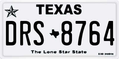TX license plate DRS8764