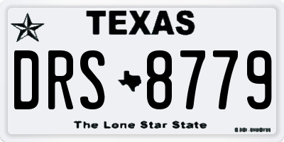 TX license plate DRS8779