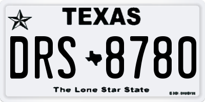 TX license plate DRS8780