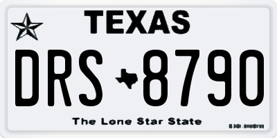 TX license plate DRS8790