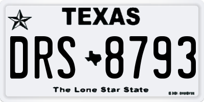 TX license plate DRS8793