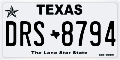 TX license plate DRS8794