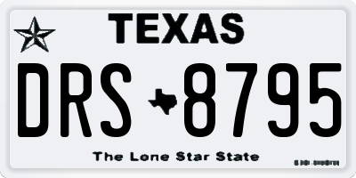 TX license plate DRS8795