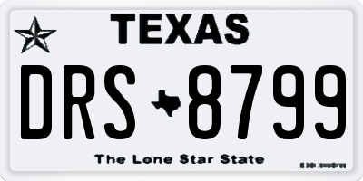 TX license plate DRS8799
