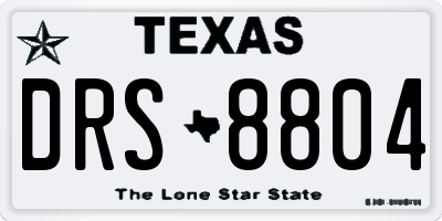 TX license plate DRS8804