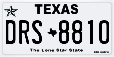 TX license plate DRS8810