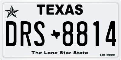TX license plate DRS8814
