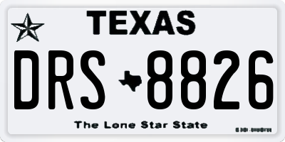 TX license plate DRS8826