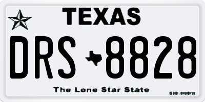 TX license plate DRS8828
