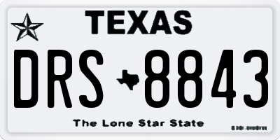 TX license plate DRS8843