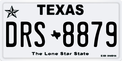 TX license plate DRS8879