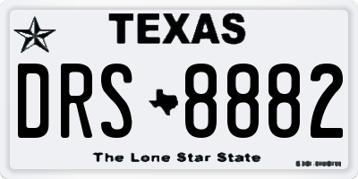 TX license plate DRS8882