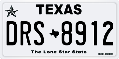 TX license plate DRS8912
