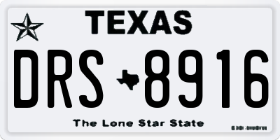TX license plate DRS8916