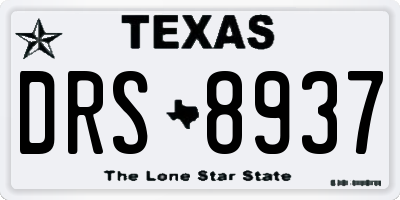 TX license plate DRS8937