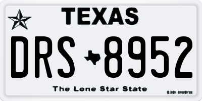 TX license plate DRS8952