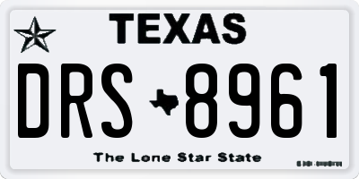 TX license plate DRS8961