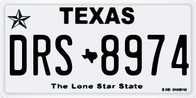 TX license plate DRS8974